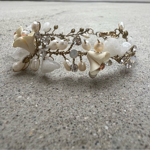 Crystal and pearl bracelet - Picture 4 of 5